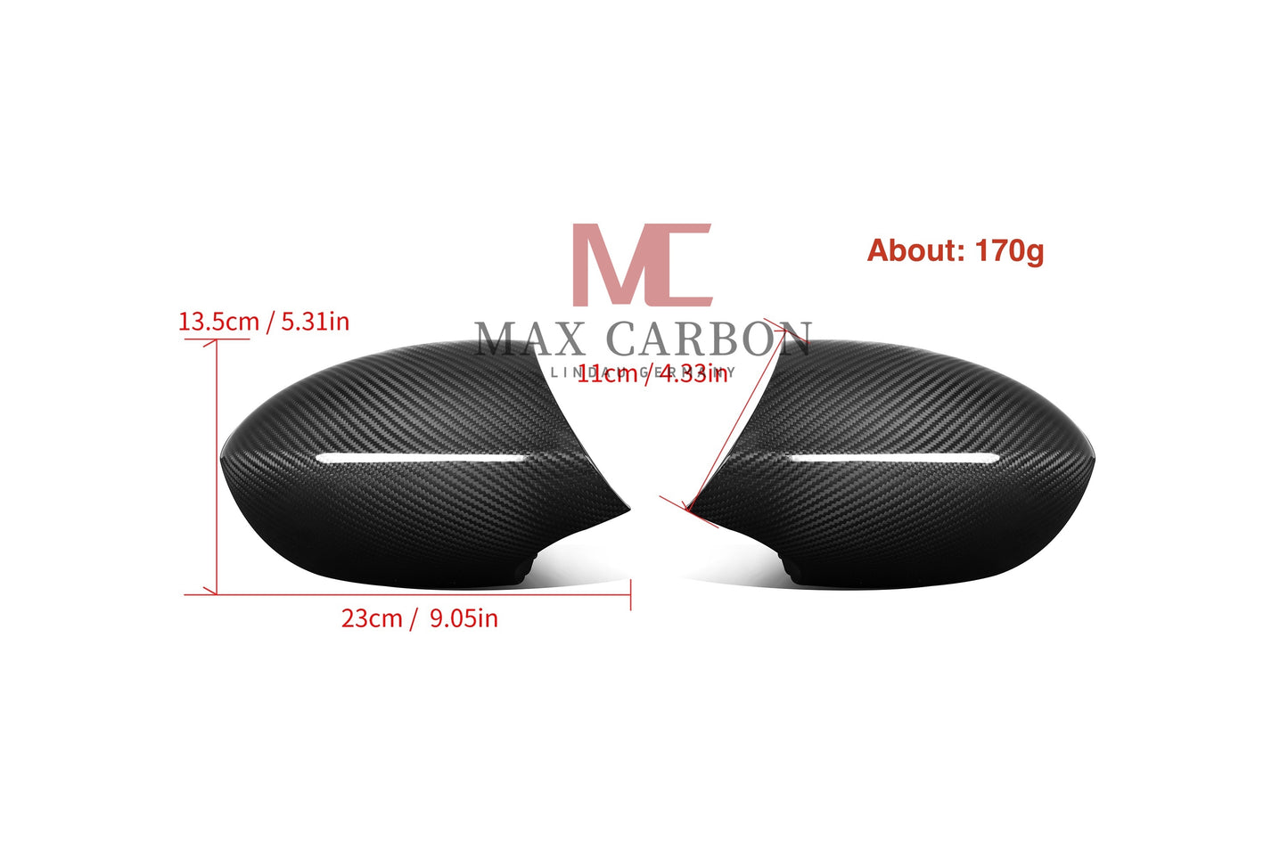 MAX CARBON Performance mirror caps Mirror Cover for BMW M3 E90 E92 E93