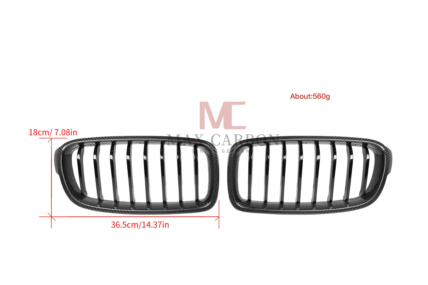 MC MAX CARBON Performance Grille Grill Replacement for BMW F30 F31 all models