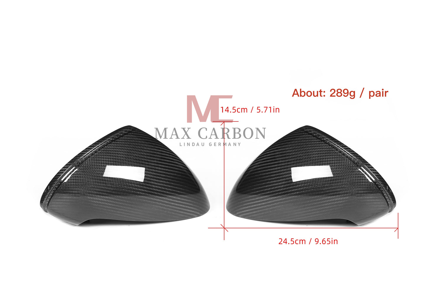 MC MAX CARBON Performance mirror caps Dry Carbon Prepreg suitable for Porsche 911 991.2 carrera s 4s gts turbo