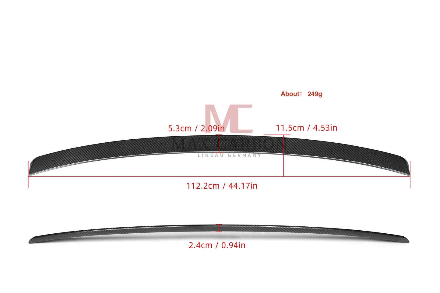MAX CARBON Becquet de toit en carbone sec préimprégné pour BMW Série 4 G26 M440i