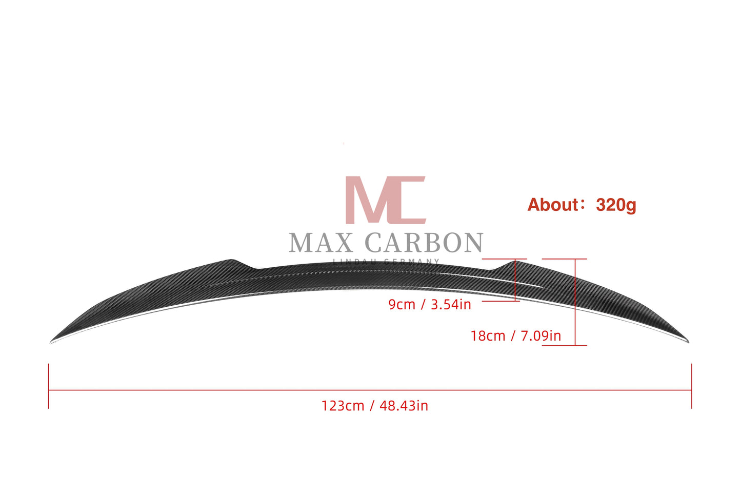 MAX CARBON Performance Spoiler Rear Spoiler Lip for Mercedes Benz CLS Class W218 AMG CLS63