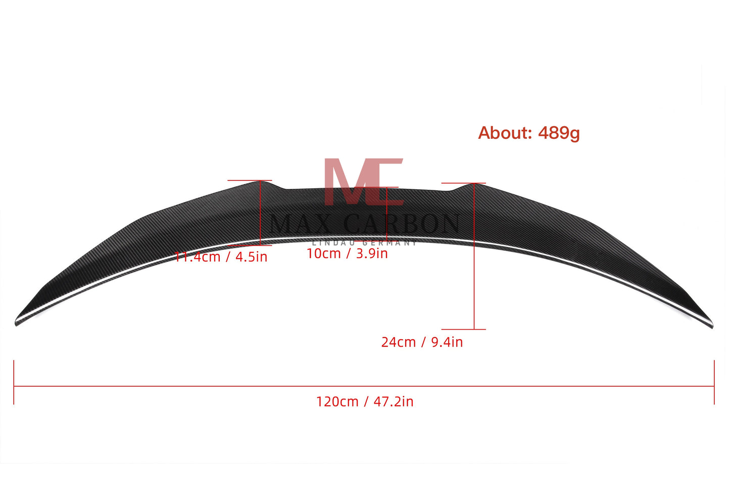 MC MAX CARBON Performance Sport Spoiler Lip for Audi A3 S3 RS3 8Y Sedan