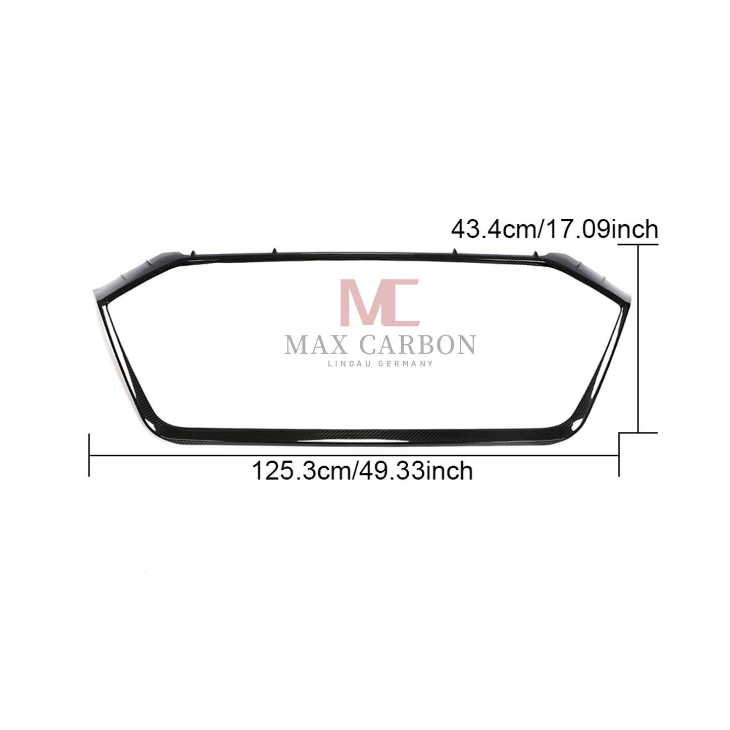 MC MAX CARBON Performance Front Grille Grill Insert Trim Cover For Audi RS6 C8