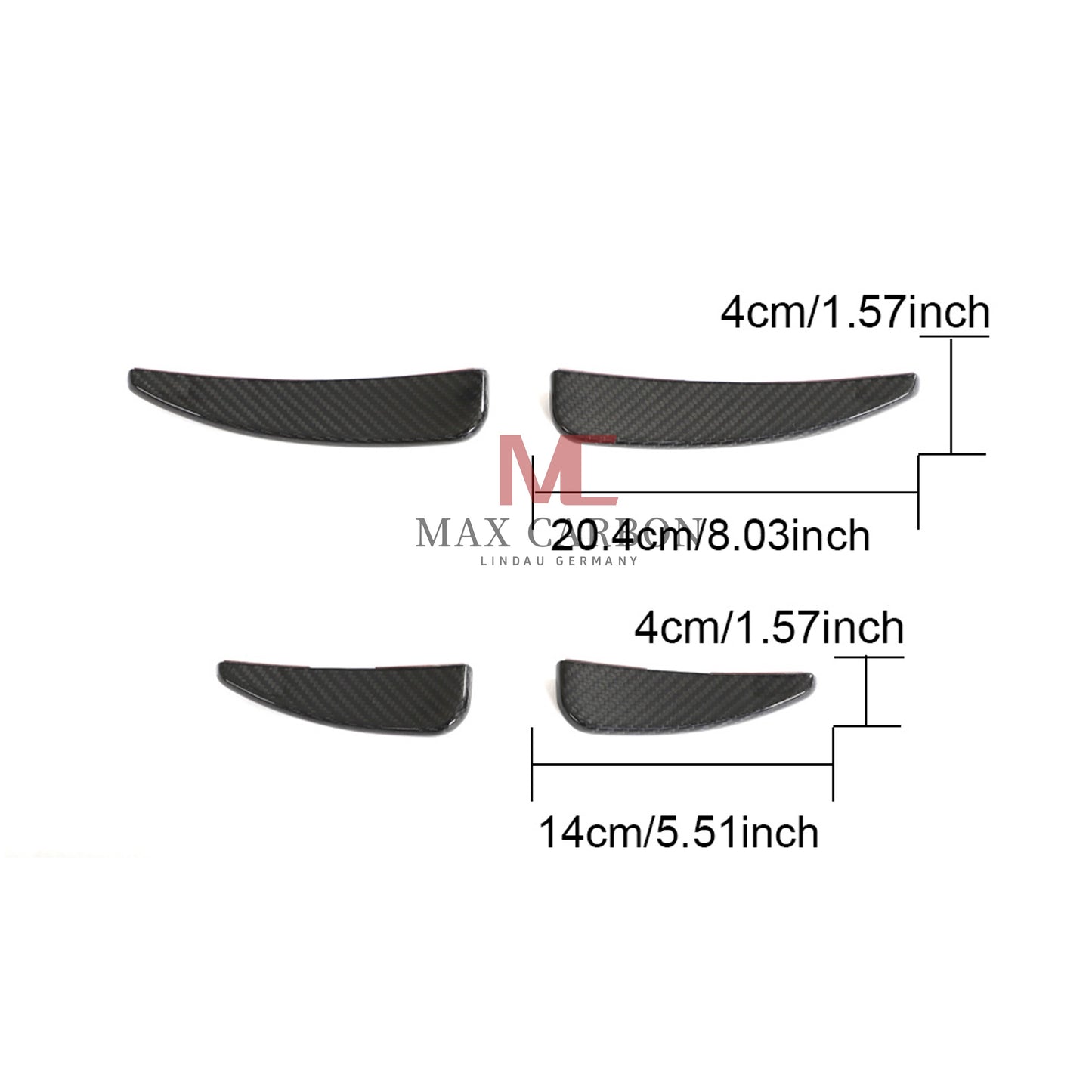 Canards MC MAX CARBON DRY CARBON Performance AERO FLICKER FLAPS sur mesure pour Audi R8 4S