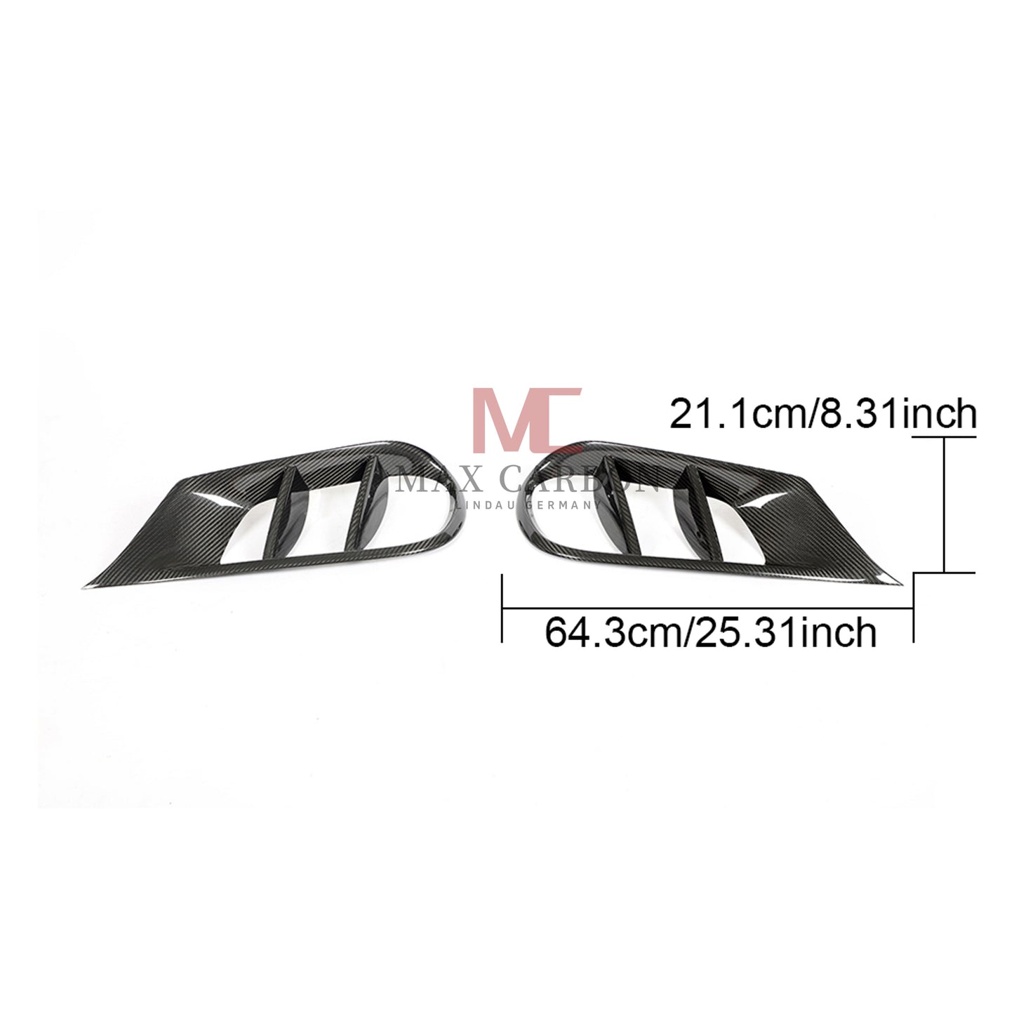 MC Performance for Mercedes Benz E Class W212 S212 Carbon Fiber Front Bumper Vent Trims