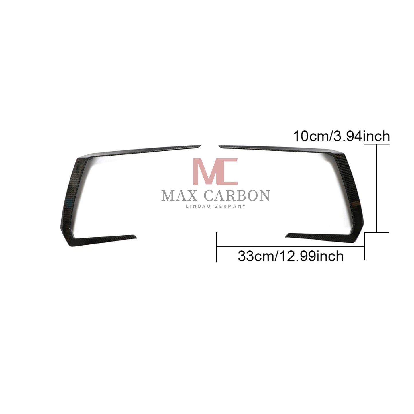 MC MAX CARBON Performance Front Bumper Vent Trims for Lamborghini Urus 2018 to 2021