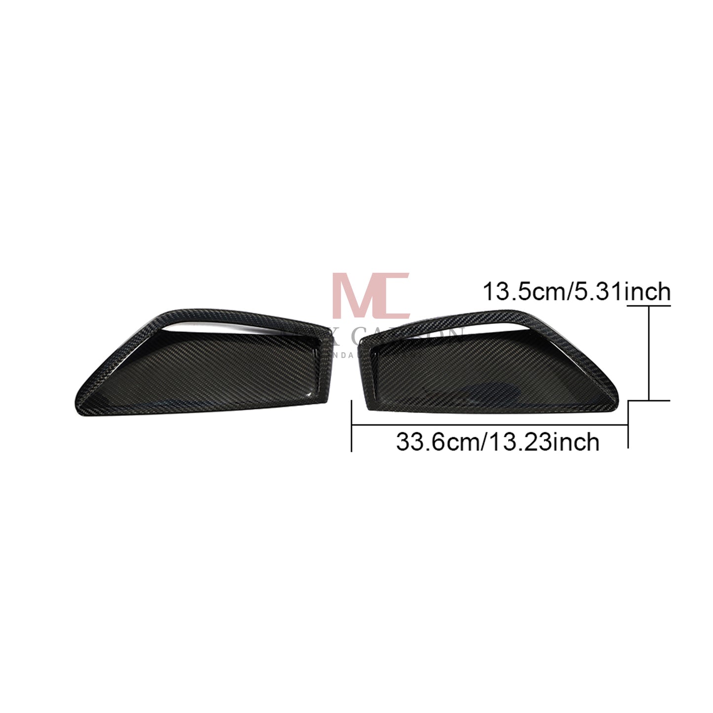 MC MAX CARBON Performance Fiber Front Bumper Scoop Trims for Audi RS6 Avant Wagon