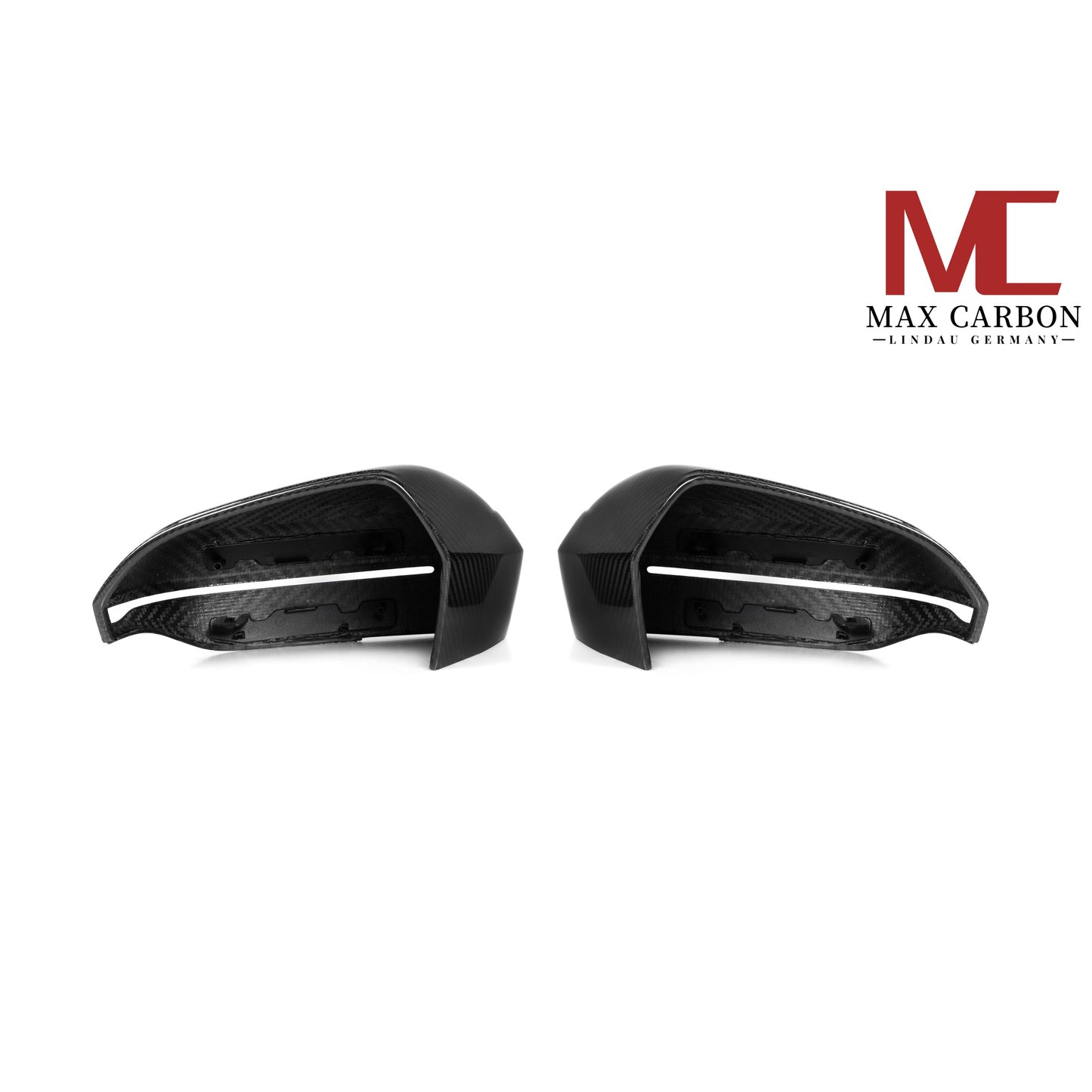 MAX CARBON Dry Carbon Mirror Caps Standard Replacement suitable for BMW 5 Series G60 G61 7 Series G70 M5 G90 G99