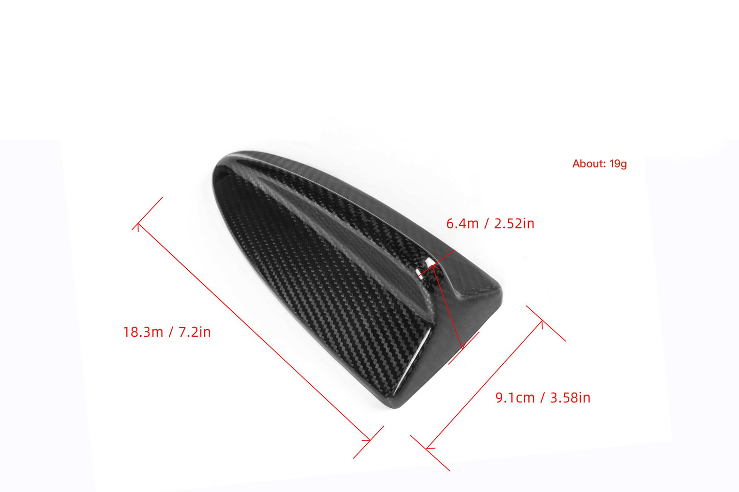 MAX CARBON Performance Shark Fin Antenna Cover Trim for BMW 3 Series E90 E92 incl. M3