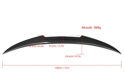 MC MAX CARBON Dry Carbon Prepreg Rear Spoiler Lip Spoiler suitable for BMW 4 Series F33 Cabriolet M4 F83 Cabriolet