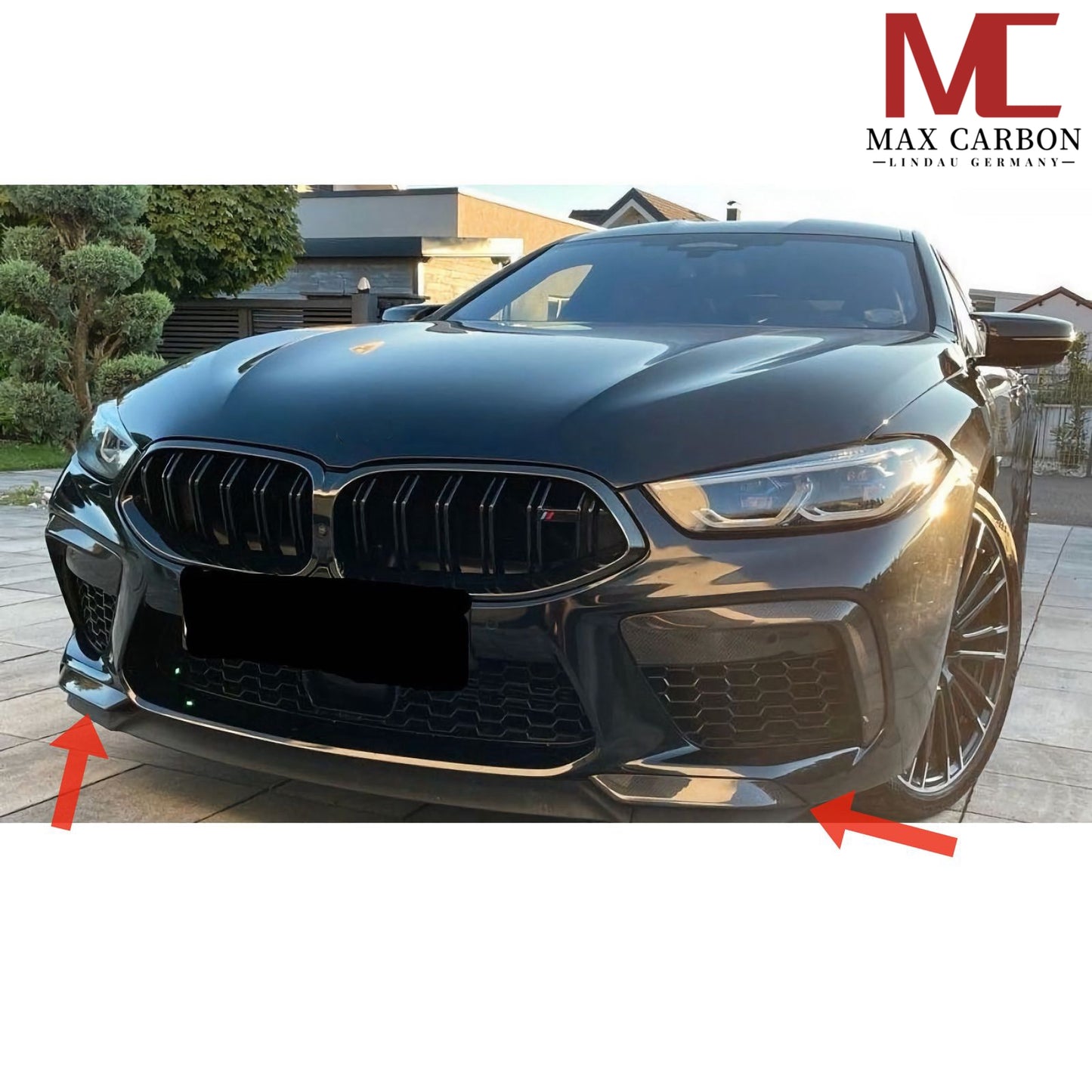 MAX CARBON Dry Carbon Front Lip Flaps Replacement for BMW M8 F91 F92 F93