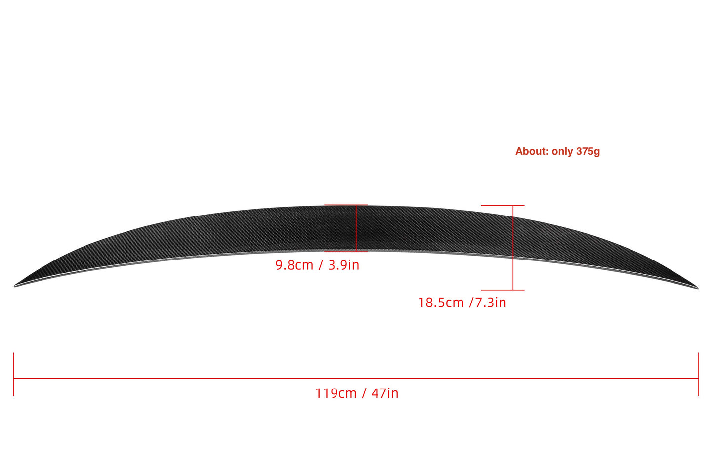 MC Dry Carbon Prepreg Rear Spoiler Rear Lip Spoiler for BMW E92 incl. M3