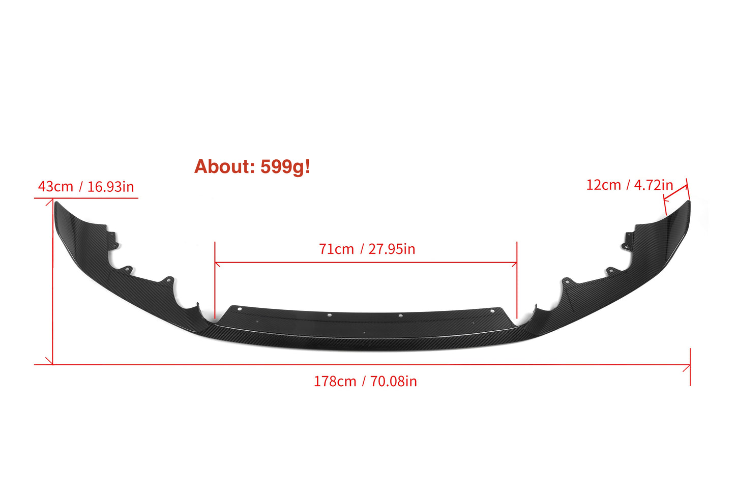 MAX CARBON Dry Carbon Prepreg Performance front lip fits BMW M2 Competition M2 CS F87 