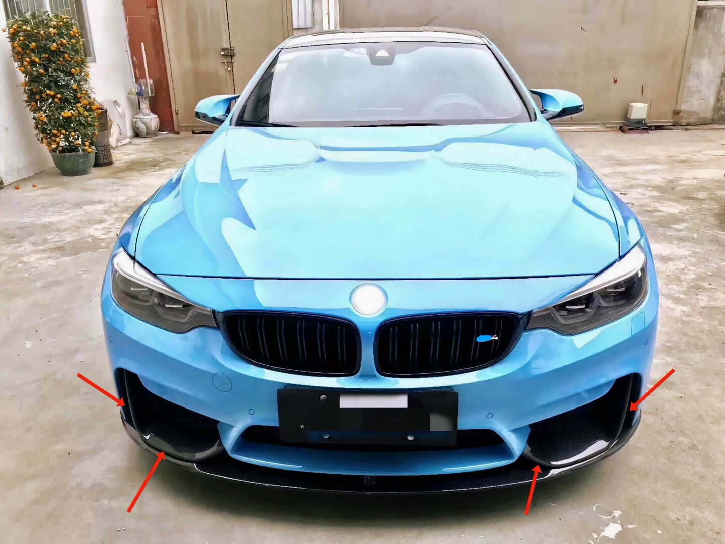 MAX CARBON Performance set of covers front spoiler attachment for BMW M3 F80 M4 F82 F83