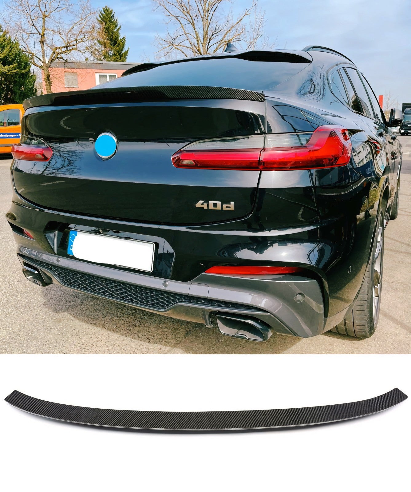 MAX CARBON Performance tear-off edge rear lip rear spoiler for BMW X4 X4M G02 F98