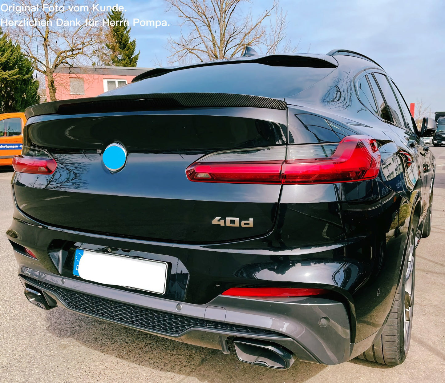 MAX CARBON Performance tear-off edge rear lip rear spoiler for BMW X4 X4M G02 F98