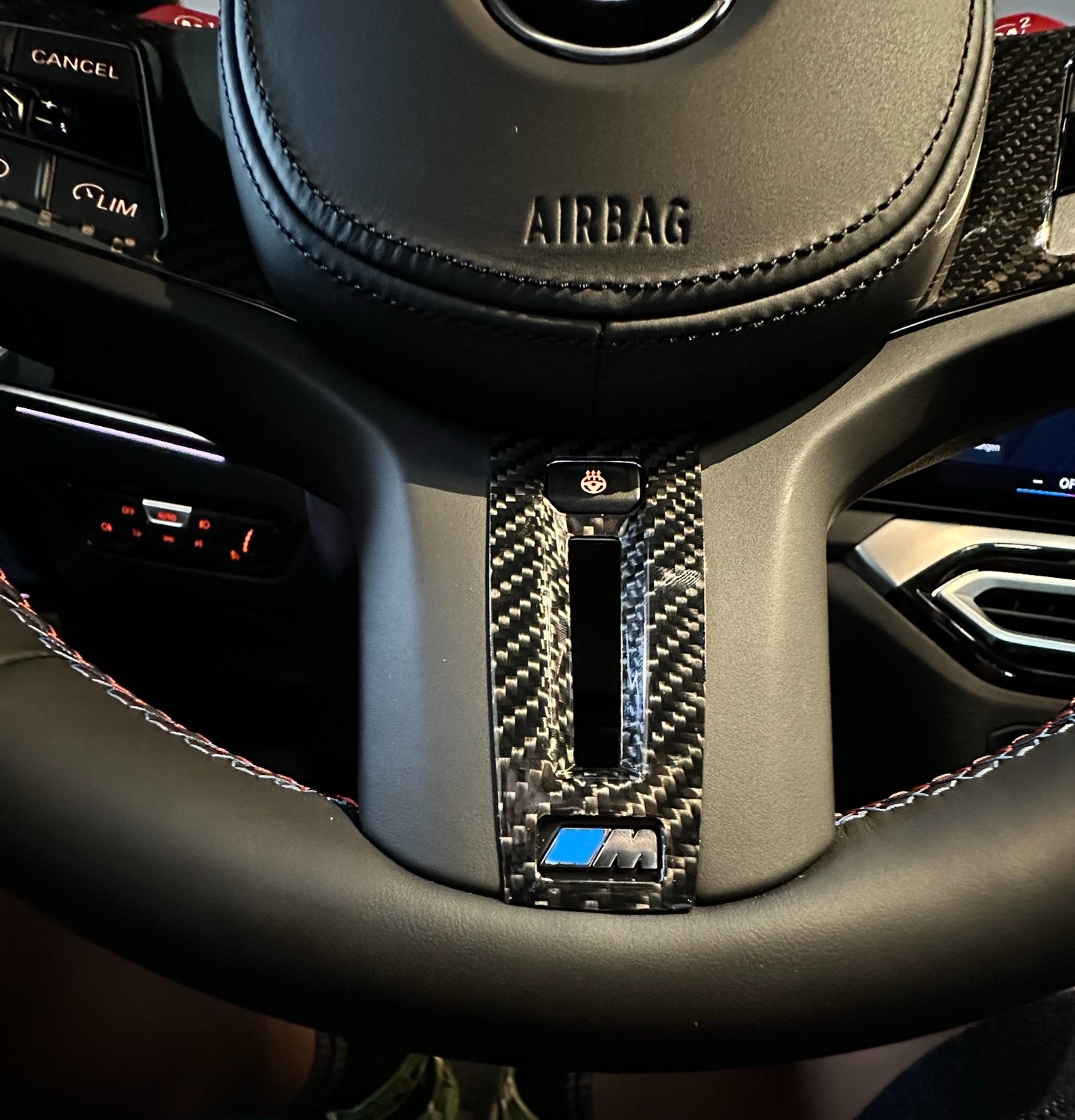 MAX CARBON Performance Steering Wheel Cover Cover for BMW M2 M3 M4 M5 M8 X3M X4M X5M X6M X7M XM