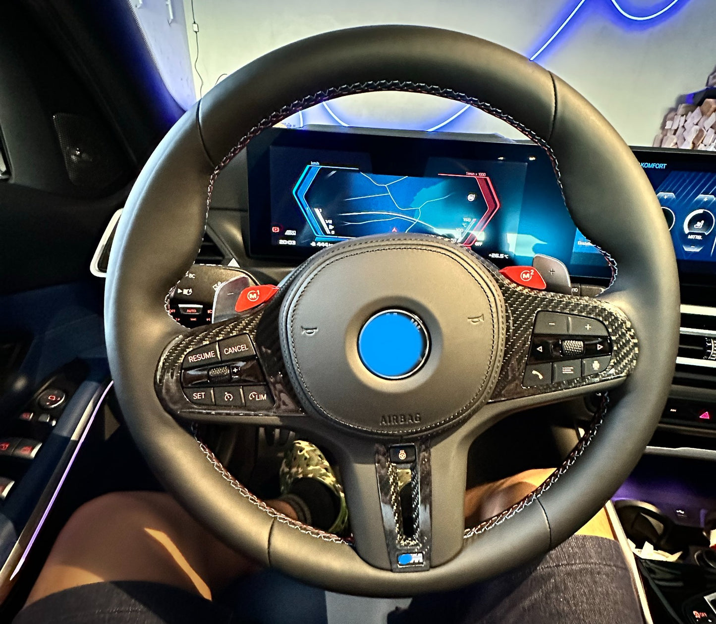 MAX CARBON Performance Steering Wheel Cover Cover for BMW M2 M3 M4 M5 M8 X3M X4M X5M X6M X7M XM