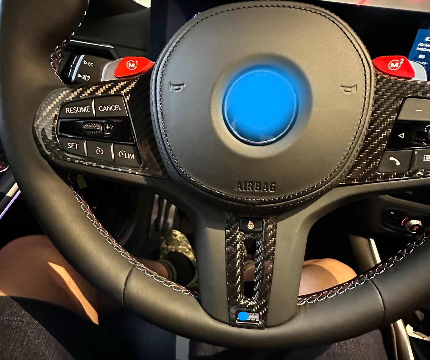 MAX CARBON Performance Steering Wheel Cover Cover for BMW M2 M3 M4 M5 M8 X3M X4M X5M X6M X7M XM