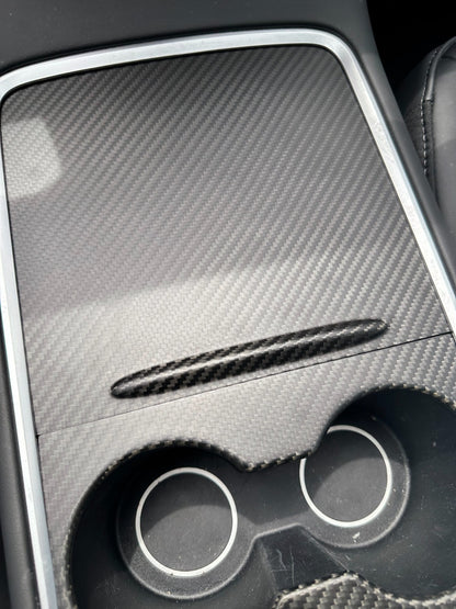 MAX CARBON Performance center console trim attachment cover set for TESLA MODEL 3 MODEL Y