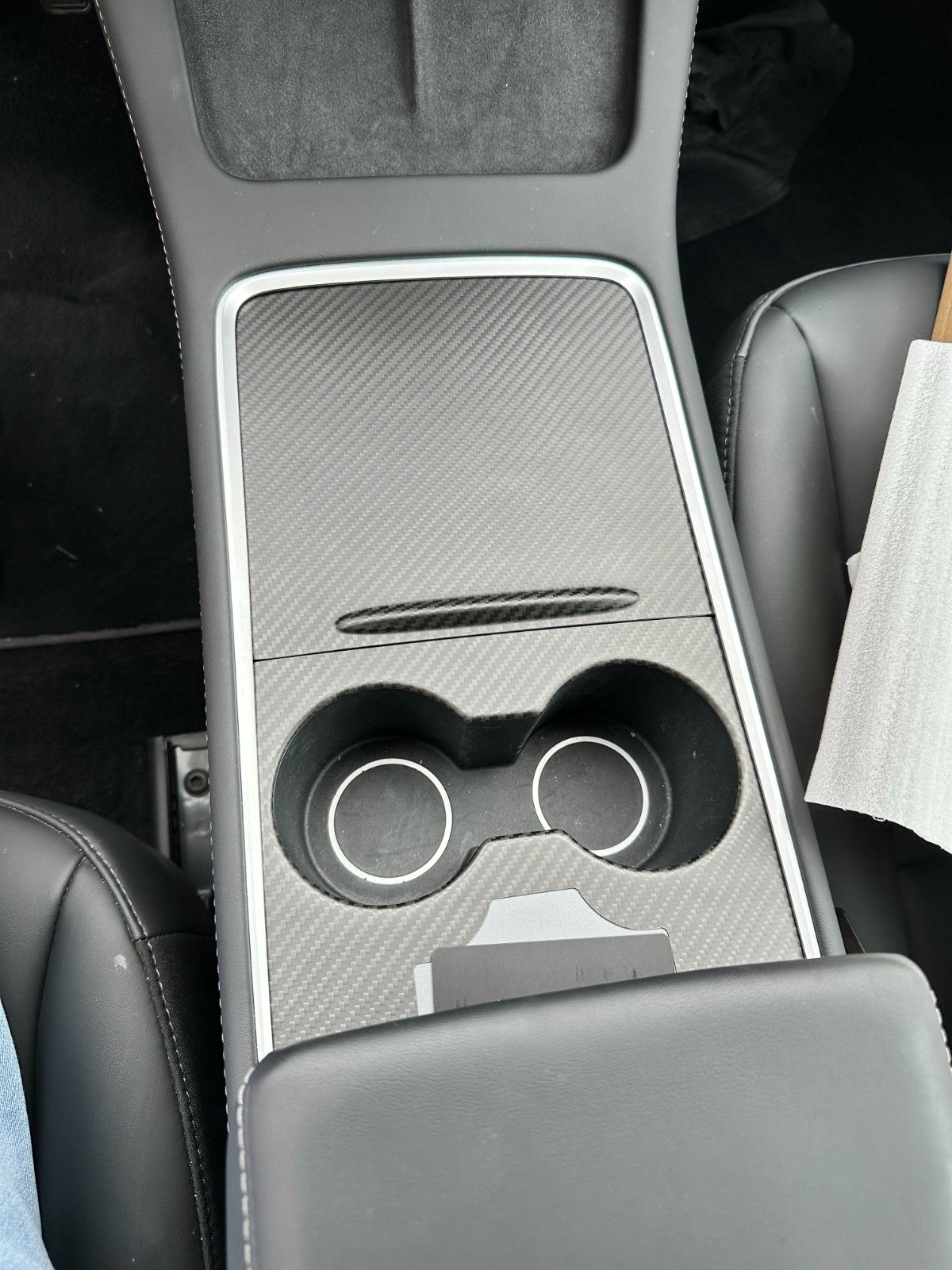 MAX CARBON Performance center console trim attachment cover set for TESLA MODEL 3 MODEL Y
