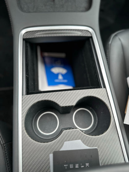 MAX CARBON Performance center console trim attachment cover set for TESLA MODEL 3 MODEL Y