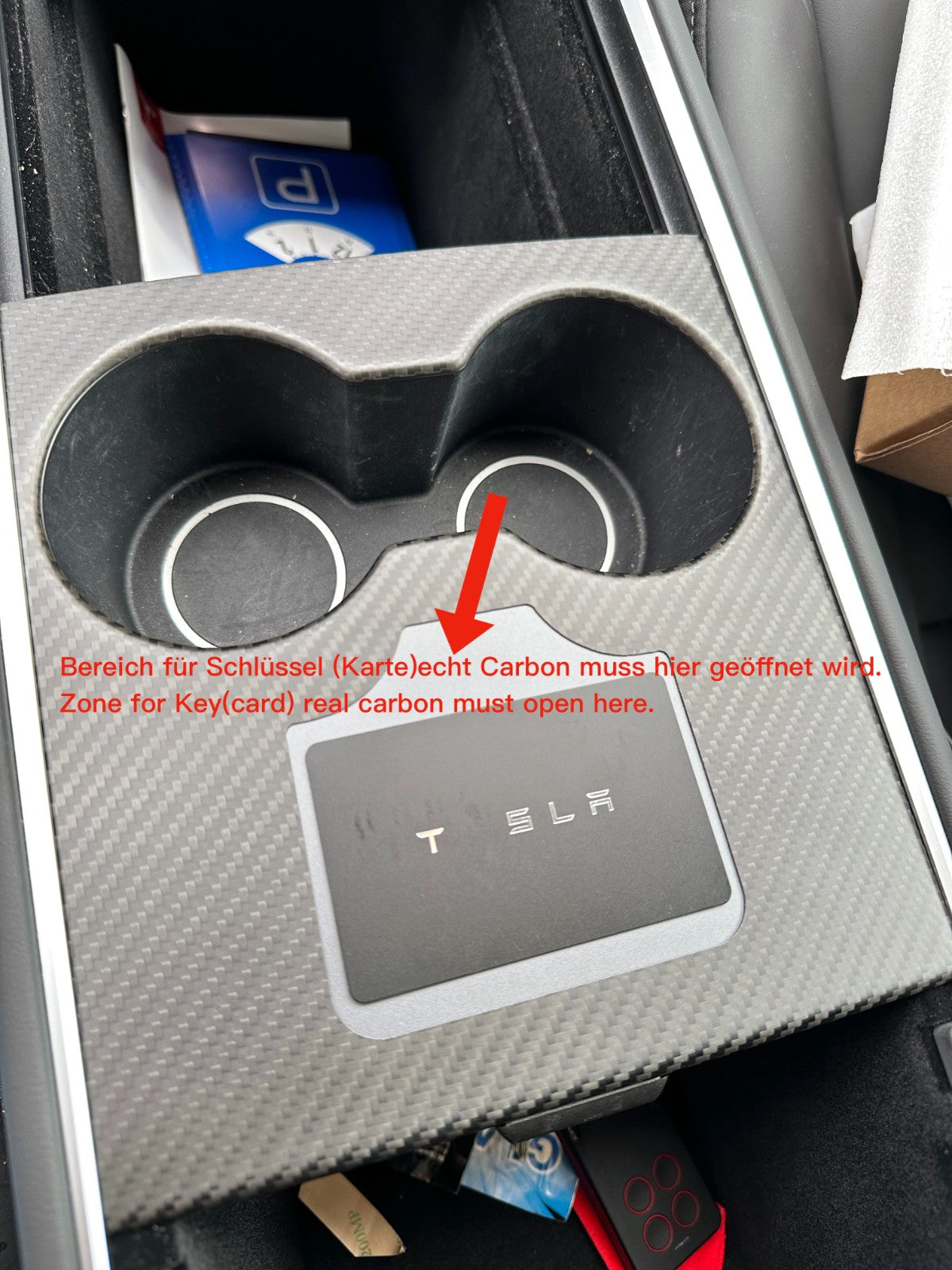 MAX CARBON Performance center console trim attachment cover set for TESLA MODEL 3 MODEL Y