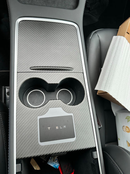 MAX CARBON Performance center console trim attachment cover set for TESLA MODEL 3 MODEL Y