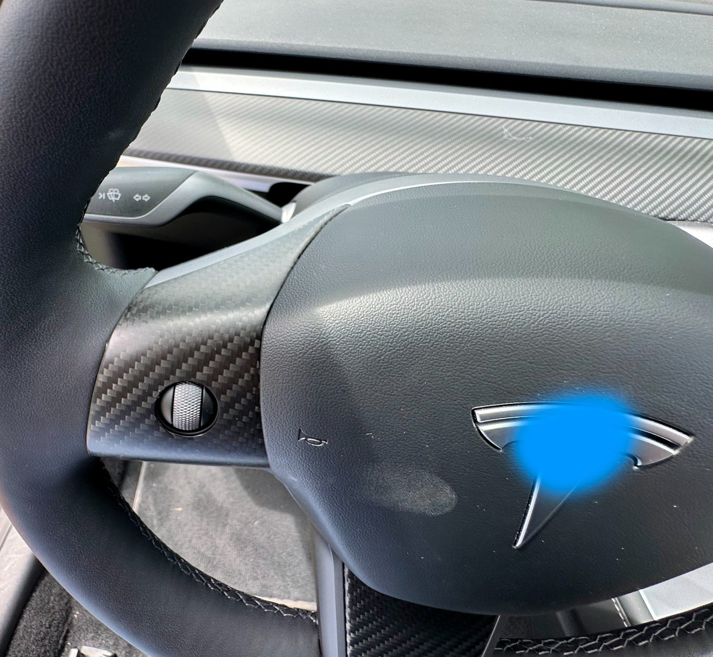 MAX CARBON Performance steering wheel covers Performance in a set for TESLA MODEL 3 MODEL Y