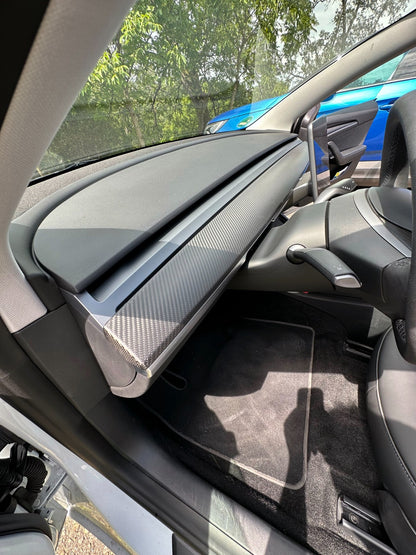 MAX CARBON Performance dashboard cover panels in a set for TESLA MODEL 3 MODEL Y