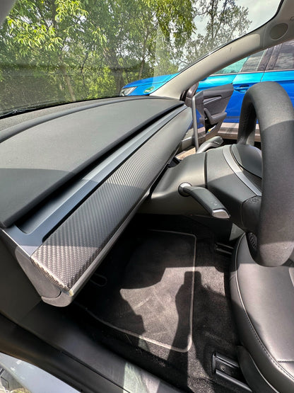 MAX CARBON Performance dashboard cover panels in a set for TESLA MODEL 3 MODEL Y