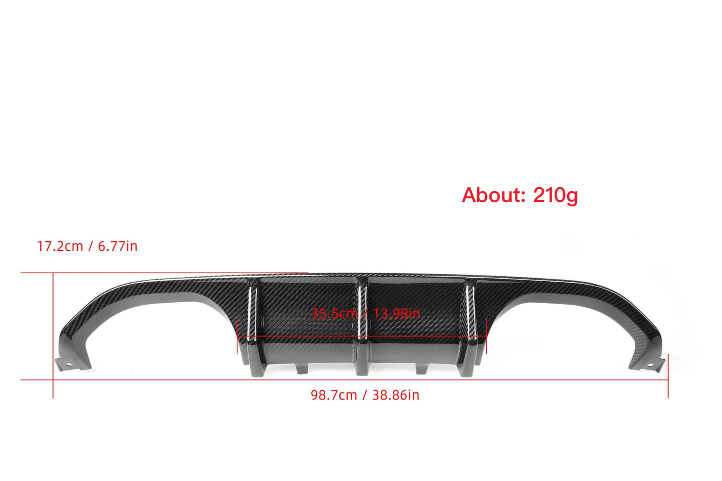 MC MAX CARBON Dry Carbon Prepreg Diffuser Replacement for BMW M3 F80 M4 F82 F83 