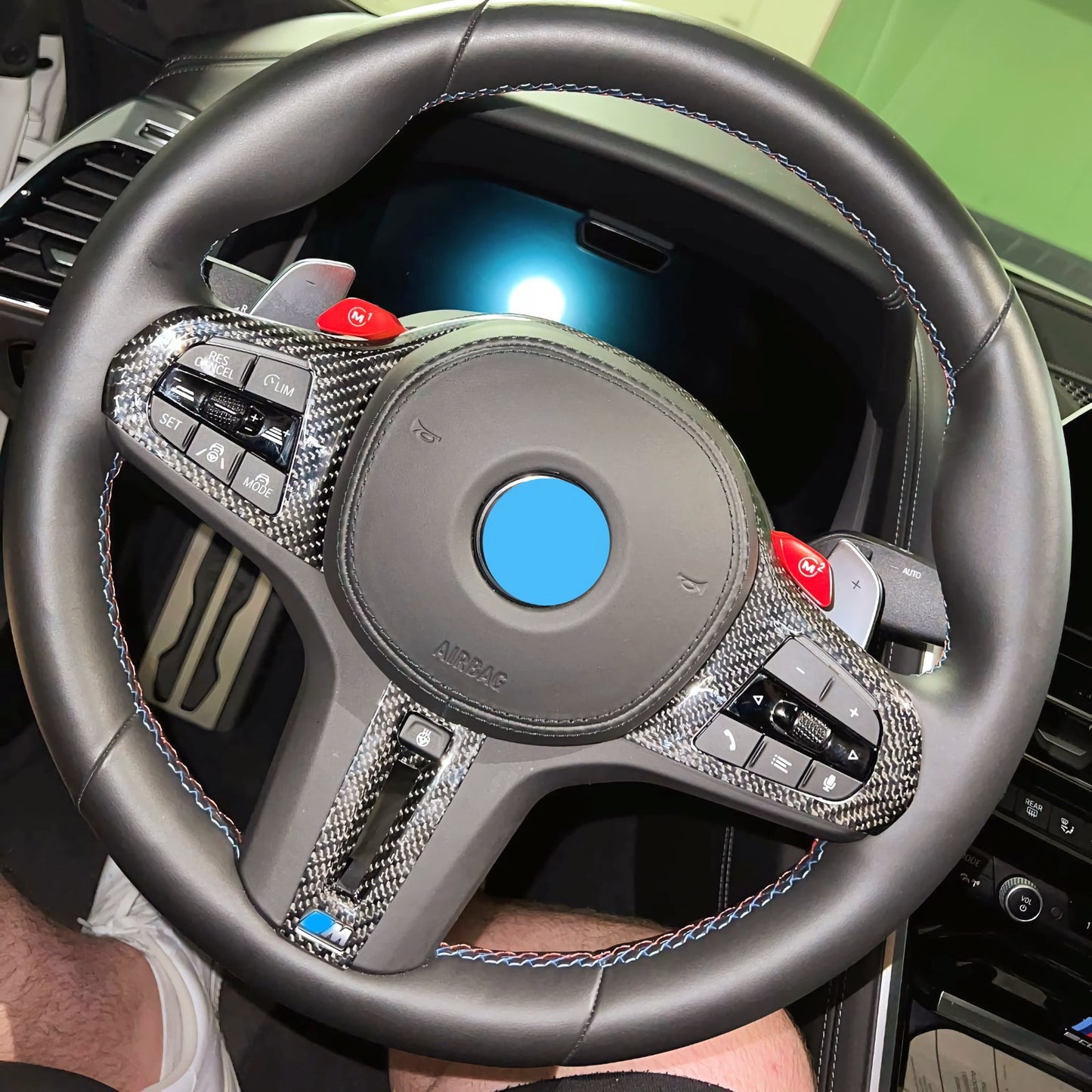 MAX CARBON Performance Steering Wheel Cover Cover for BMW M2 M3 M4 M5 M8 X3M X4M X5M X6M X7M XM