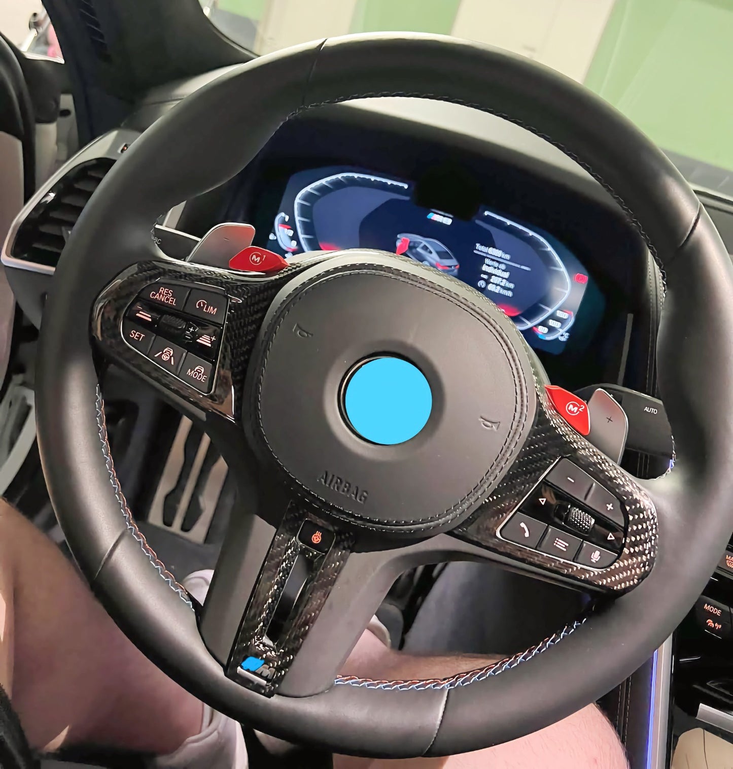 MAX CARBON Performance Steering Wheel Cover Cover for BMW M2 M3 M4 M5 M8 X3M X4M X5M X6M X7M XM