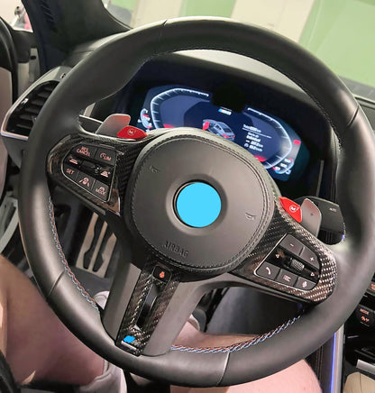 MAX CARBON Performance Steering Wheel Cover Cover for BMW M2 M3 M4 M5 M8 X3M X4M X5M X6M X7M XM