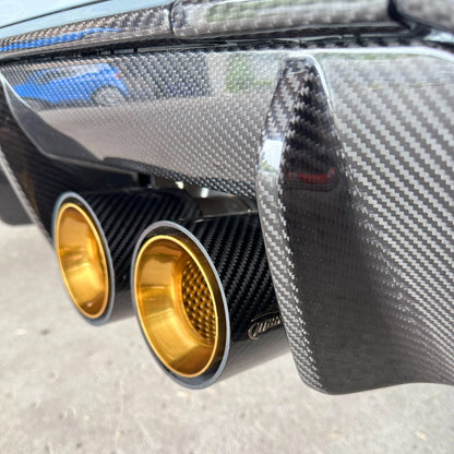 MAX CARBON exhaust replacement tailpipe cover for BMW M2 M3 M4 G80 G81 G82 G83 G87 with original exhaust covers 