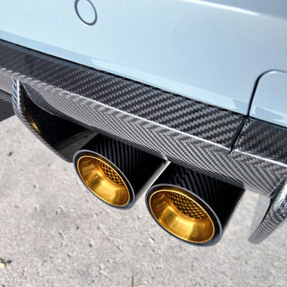 MAX CARBON exhaust replacement tailpipe cover for BMW M2 M3 M4 G80 G81 G82 G83 G87 with original exhaust covers 