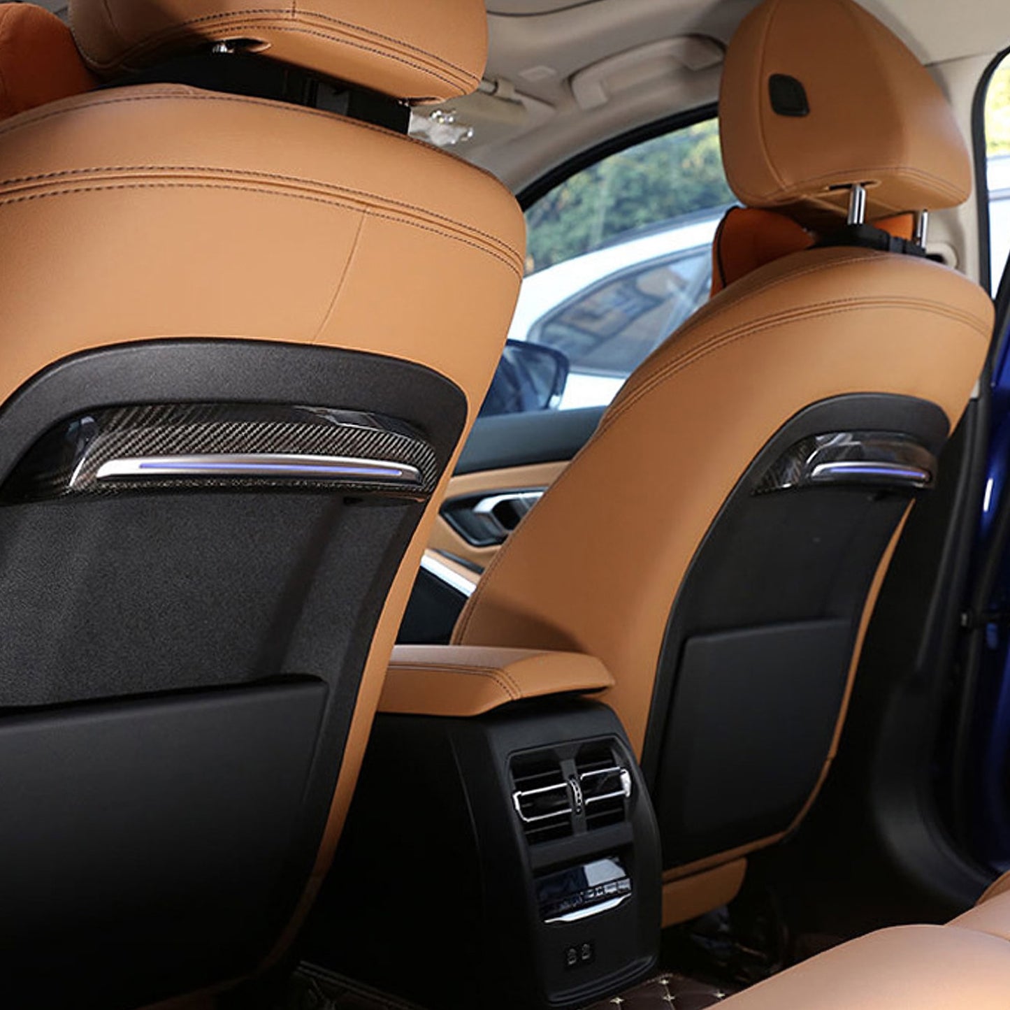 MAX CARBON Performance seat 2 pieces cover set for BMW G01 G02 G05 G06 G20 G21 G22 G23 G26 with LED on seat