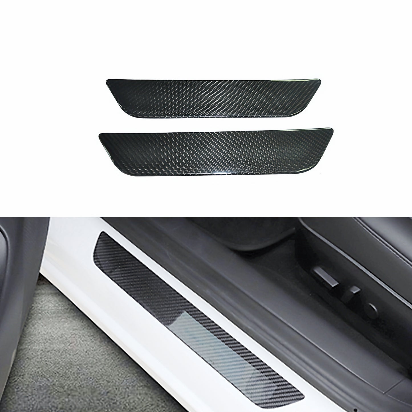 MAX CARBON Performance DOOR door sill trim attachment in a set for TESLA MODEL 3 MODEL Y