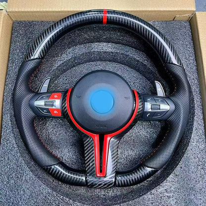 MAX CARBON Dry Carbon Steering Wheel Replacement for BMW M2 M3 M4 F87 F80 F82 F83 without Airbag and Buttons