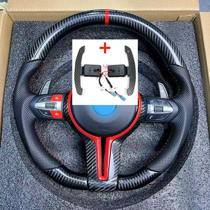 MAX CARBON Dry Carbon Steering Wheel Replacement for BMW M2 M3 M4 F87 F80 F82 F83 without Airbag and Buttons