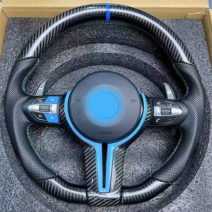 MAX CARBON Dry Carbon Steering Wheel Replacement for BMW M2 M3 M4 F87 F80 F82 F83 without Airbag and Buttons