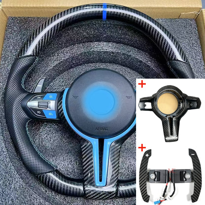 MAX CARBON Dry Carbon Steering Wheel Replacement for BMW M2 M3 M4 F87 F80 F82 F83 without Airbag and Buttons