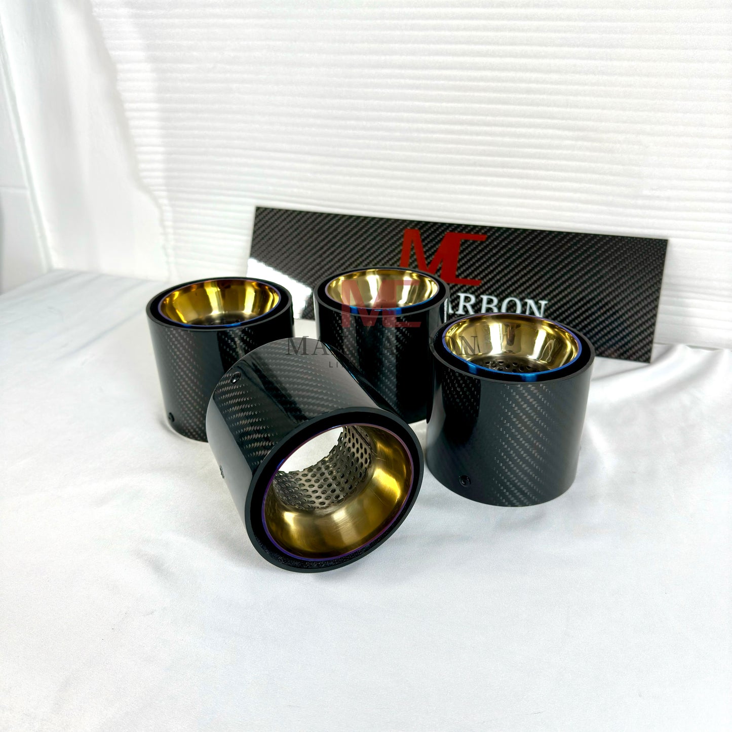 MAX CARBON exhaust replacement tailpipe cover for BMW M2 M3 M4 G80 G81 G82 G83 G87 with original exhaust covers 