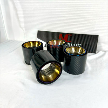 MAX CARBON exhaust replacement tailpipe cover for BMW M2 M3 M4 G80 G81 G82 G83 G87 with original exhaust covers 