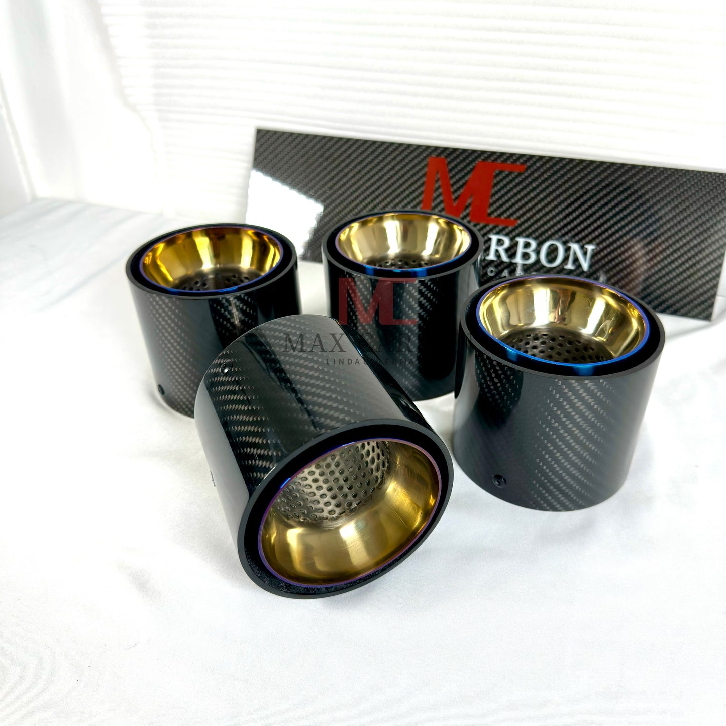 MAX CARBON exhaust replacement tailpipe cover for BMW M2 M3 M4 G80 G81 G82 G83 G87 with original exhaust covers 