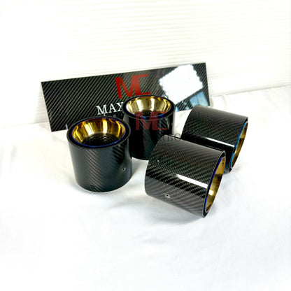 MAX CARBON exhaust replacement tailpipe cover for BMW M2 M3 M4 G80 G81 G82 G83 G87 with original exhaust covers 