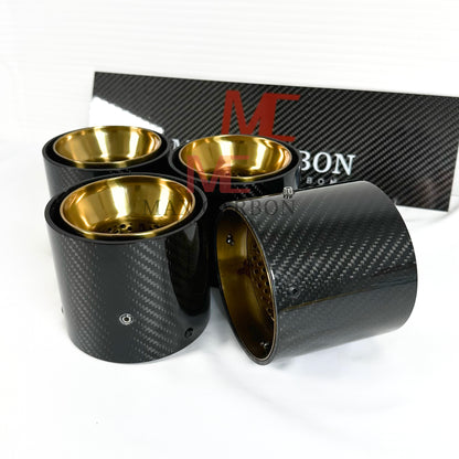 MAX CARBON exhaust replacement tailpipe cover for BMW M2 M3 M4 G80 G81 G82 G83 G87 with original exhaust covers 