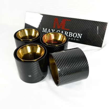 MAX CARBON exhaust replacement tailpipe cover for BMW M2 M3 M4 G80 G81 G82 G83 G87 with original exhaust covers 