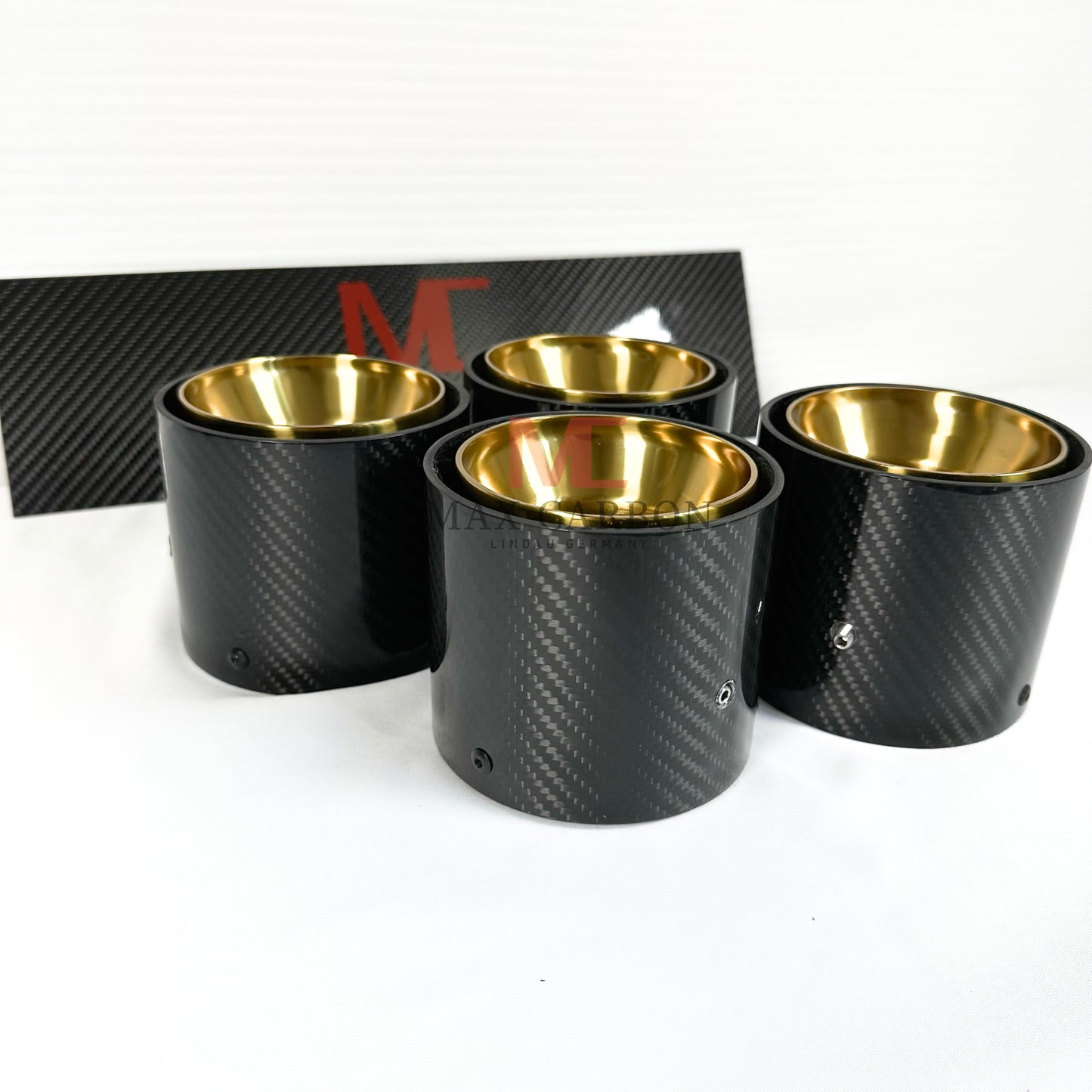 MAX CARBON exhaust replacement tailpipe cover for BMW M2 M3 M4 G80 G81 G82 G83 G87 with original exhaust covers 